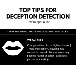 Handy tipsheet on how to spot a liar