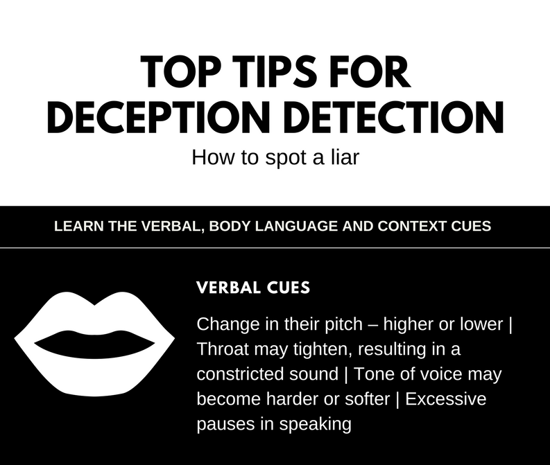 Handy tipsheet on how to spot a liar